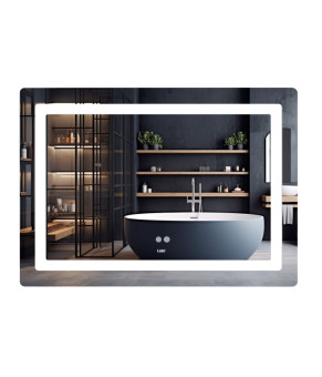 Дзеркало Lidz Kubis (KU2) 1200х800 з LED-підсвічуванням Touch, з антизапотіванням, з димером, рег. яскравості LDKUB120080049007 (SD00055131)
