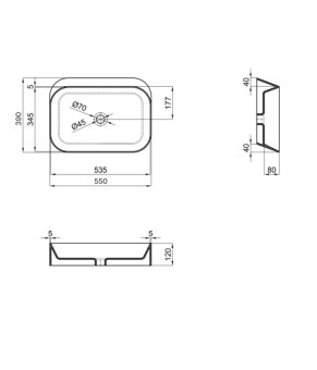 Раковина-чаша Qtap Scorpio 550х390х120 White QT14112243WN