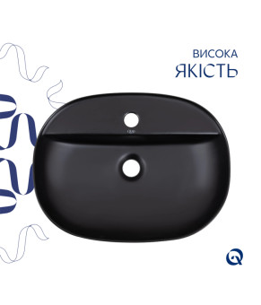Раковина-чаша Qtap Scorpio 500x380x120 Matt black QT146533MB