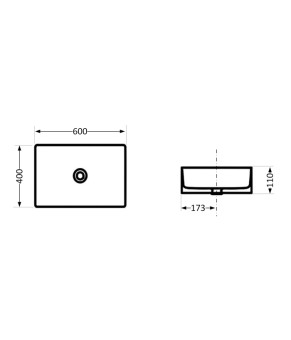 Раковина-чаша Qtap Tern 600x400x110 White QT171180841W