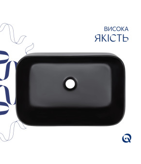 Раковина-чаша Qtap Scorpio 550х390х120 Matt black QT14112243MBN