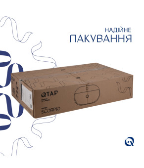 Комплект Qtap Scorpio: Раковина накладна овальна 600х400х120 мм White + Донний клапан PU02