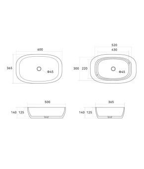 Раковина-чаша Qtap Cardinal 600х380х140 мм White QT04116257W