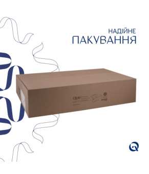 Комплект Qtap Kolibri: Раковина накладна 425x425x140 мм, White, квадратна + Донний клапан Pop-up PU02
