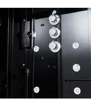 Гидромассажный паровой бокс GOLSTON G-U692BB черный 1200х850х2230 мм правосторонний, дверь раздвижная (GU692125R)