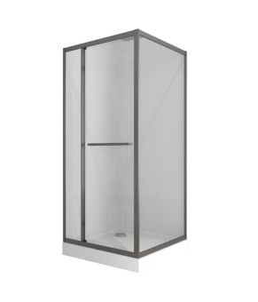 Душова кабіна з низьким піддоном Mixxus Style SCT01-90x90x200-TR Graphite прозоре скло 6мм (MI8432)