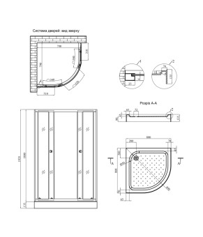Душевая кабина Agua Cascad - S.F.D.80x80 см