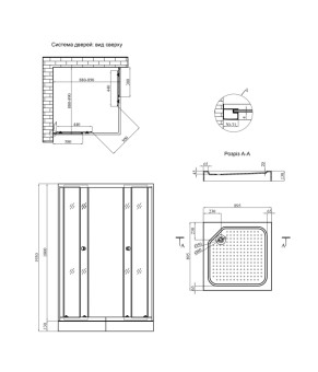 Душова кабіна Kroner KRP Eifel - Q.B.F.M.90x90 см