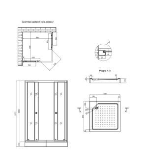 Душова кабіна Agua Elposo-Q.S.F.D.90x90 см