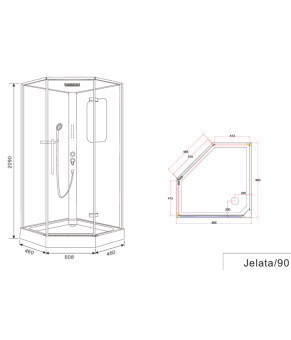 Душевой бокс Insana Jelata 90 90*90*210 мелкий поддон ( А0061295 )