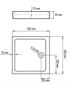 Поддон KO and PO 7030 (80x80) С10333