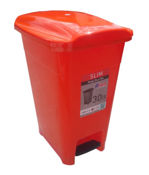 Корзина для мусора с педалью Afacan Plastik SLIM оранжевый пластик, 30 л SPK-30 110