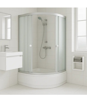 Душевая кабина с глубоким поддоном KO&PO 7125-90-F 90х90x195 см матовое стекло 4 мм (C10248)