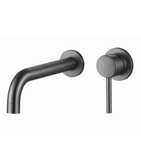 Смеситель для раковины VBI MILANO LONG GRAPHITE скрытого монтажа (VBI-050103GR)