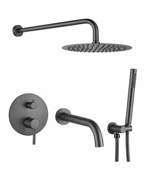 Душевая система с изливом VBI MILANO GRAPHITE скрытого монтажа  (VBI-050110GR)