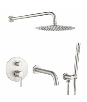 Душевая система с изливом VBI MILANO NICKEL скрытого монтажа  (VBI-050110NI)