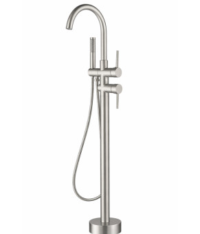 Смеситель для ванны VBI MILANO NICKEL напольный (VBI-050108NI)