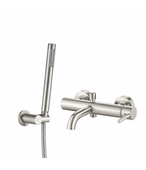 Смеситель для ванны и душа VBI MILANO NICKEL настенный (VBI-050106NI)