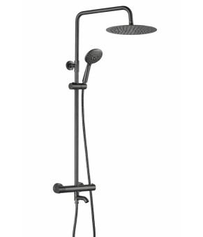 Душевой гарнитур VBI MILANO GRAPHITE с термостатом и изливом (VBI-050111GR)