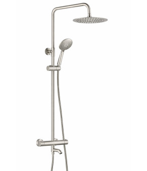 Душевой гарнитур VBI MILANO NICKEL с термостатом и изливом (VBI-050111NI)