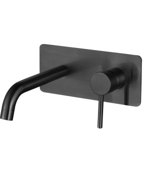 Смеситель для раковины VBI MILANO LONG 2 BLACK скрытого монтажа (VBI-050112BL)