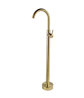 Смеситель для умывальника VBI MILANO BRUSHED GOLD напольный (VBI-050113BG)