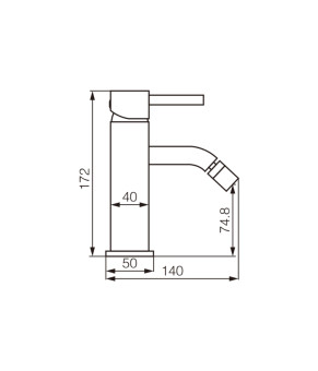 Смеситель для биде VBI MILANO BRUSHED COPPER (VBI-050104BC)
