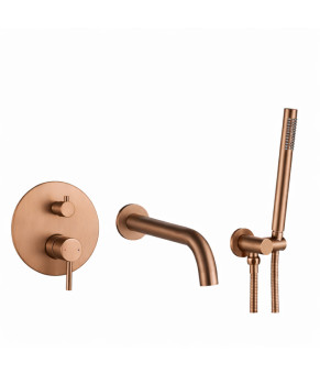 Смеситель для ванны и душа VBI MILANO BRUSHED COPPER скрытого монтажа (VBI-050107BC)