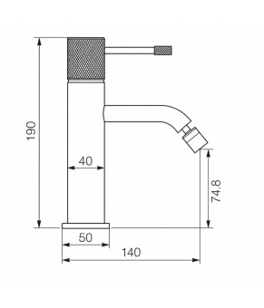 Смеситель для биде VBI MILANO UNO GRAPHITE (VBI-050104GR-H01GR)