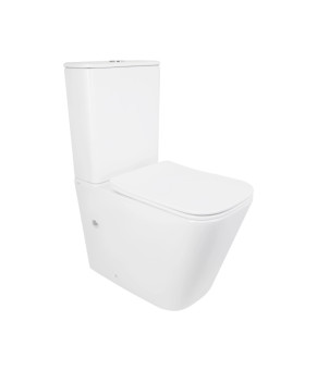 Унітаз підлоговий Qtap Tern Ultra Quiet безобідковий з сидінням Soft-Close QT17226003AW White