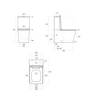 Унітаз підлоговий Qtap Tern Ultra Quiet безобідковий з сидінням Soft-Close QT17226003AW White