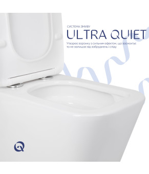 Унітаз підлоговий Qtap Tern Ultra Quiet безобідковий з сидінням Soft-Close QT17226003AW White