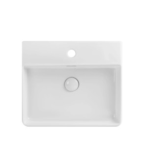 Раковина подвесная-накладная MIXXUS PREMIUM QUADRO-0204 600х420х130mm (отверстие под смеситель, перелив) (MP6719)