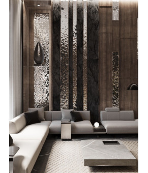Стеновая бамбуковая панель BWD Big Bubbles Silver (881235)