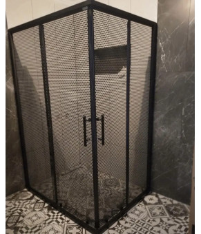 Душевая кабина Aquanil INDIANA Dark 100x80x190 см Тонированная Перфорация с черным профилем (INDIANA100x80DARK)