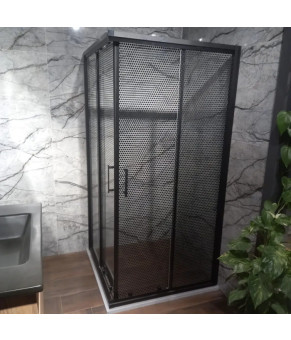 Душевая кабина Aquanil INDIANA Dark 100x80x190 см Тонированная Перфорация с черным профилем (INDIANA100x80DARK)