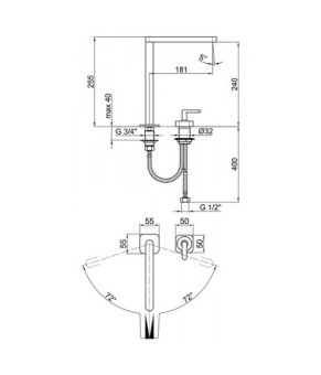 Смеситель для раковины Webert Living LV 830702 Хром