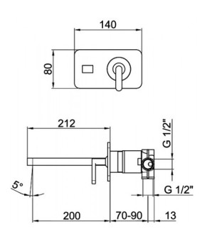 Змішувач для раковини Webert Living LV832506