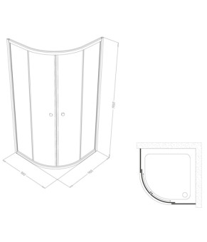 Душевая кабина SHOWER Saturn 005-6, 90×90×190, прозрачное закаленное стекло 6 мм С15596