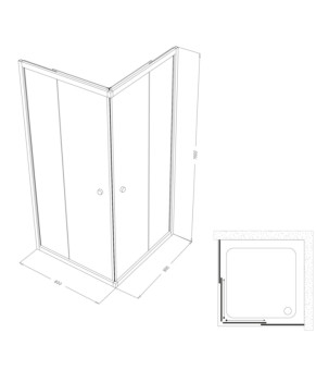 Душевая кабина SHOWER Saturn 162-6, 80×80, стекло 6 мм С15591