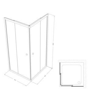 Душевая кабина SHOWER Saturn 164-6, 90×90 С15208