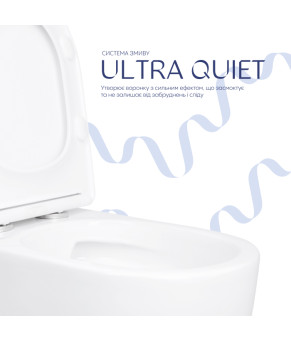 Унітаз підлоговий Qtap Evia Ultra Quiet 630×350×795 мм з сидінням Soft-close, White QTEVI27W49258