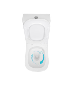 Унитаз напольный Qtap Presto Quadro безобідковий з сідінням Soft-close QTPRE27W51021