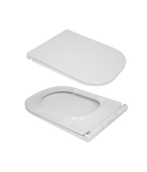 Унитаз напольный Qtap Presto Quadro безобідковий з сідінням Soft-close QTPRE27W51021