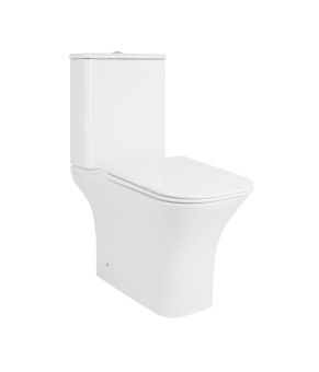 Унітаз-компакт Qtap Presto Quadro безободковий з сидінням Soft-close QT24221215AW