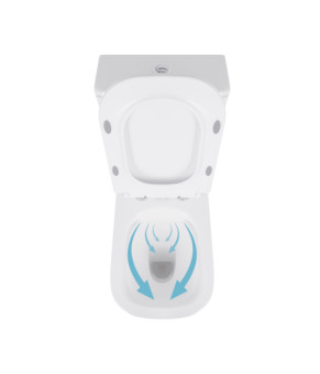 Унітаз-компакт Qtap Presto Quadro безободковий з сидінням Soft-close QT24221215AW