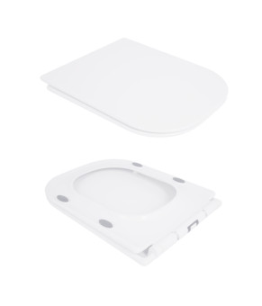 Унітаз-компакт Qtap Presto Quadro безободковий з сидінням Soft-close QT24221215AW