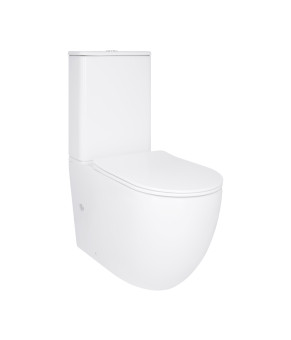 Унітаз підлоговий Qtap Robin New Ultra Quiet безобідковий з сидінням Soft-close WHITE QT13226083AW