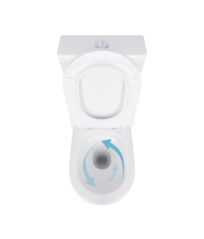 Унітаз підлоговий Qtap Robin New Ultra Quiet безобідковий з сидінням Soft-close WHITE QT13226083AW