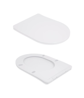 Унітаз підлоговий Qtap Robin New Ultra Quiet безобідковий з сидінням Soft-close WHITE QT13226083AW
